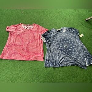 NWT Two 3xl women’s tops. One was originally$30 and the other was $10.   Bogo!